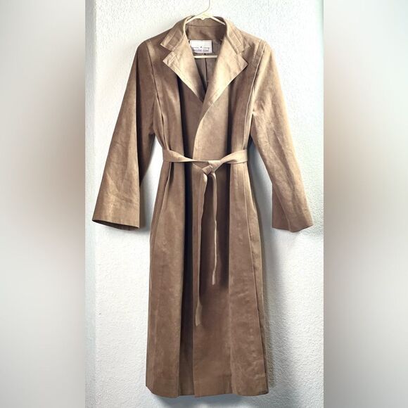 Vintage 70’s Pauline Trigere Oversized Faux Suede Textured Coat - Picture 2 of 12